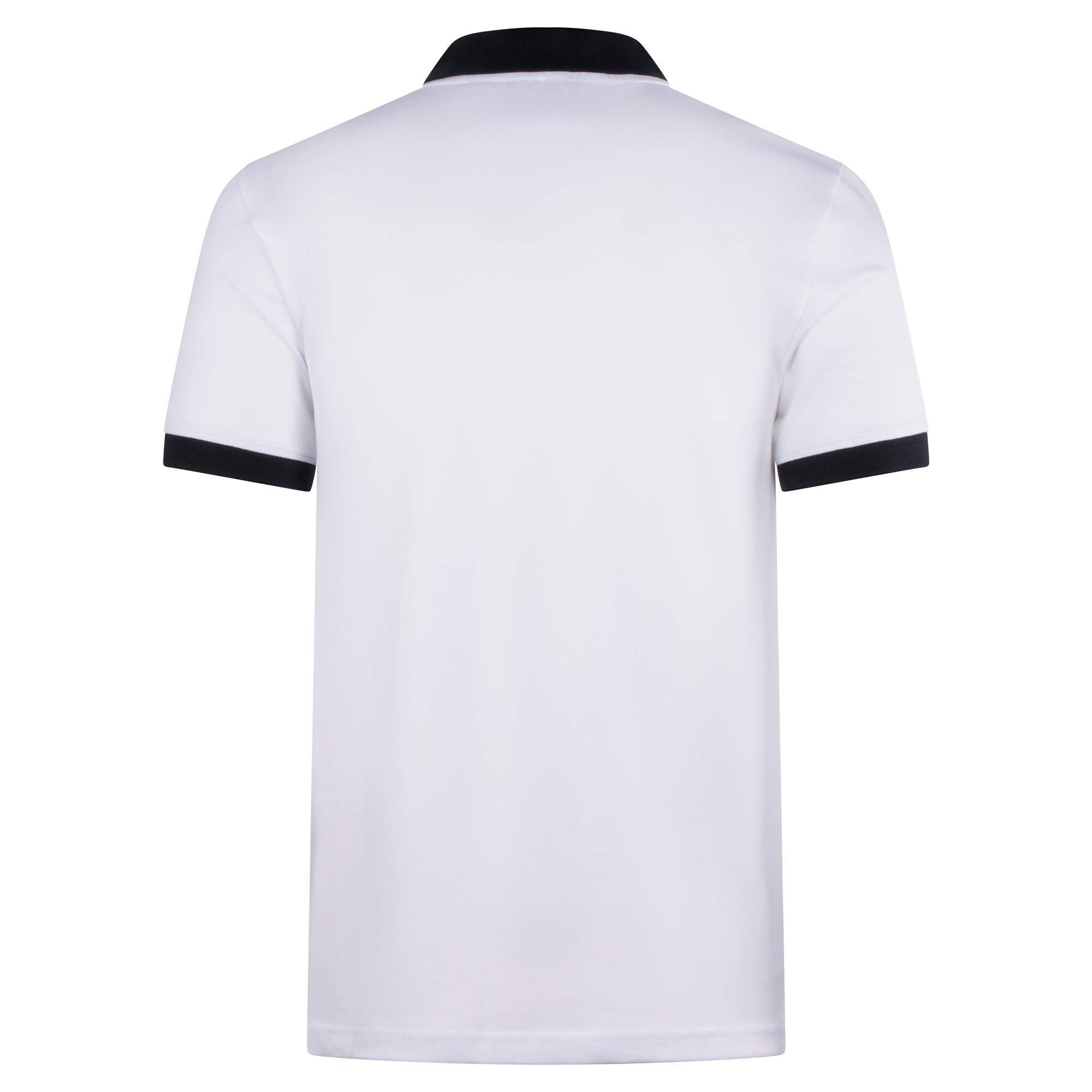Lyle & Scott Superfine Ringer Polo Shirt White/Dark Navy